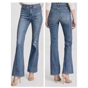 Veronica Beard Sheridan Flare Jeans Womens 27 Blue High Rise Stretch Denim Retro